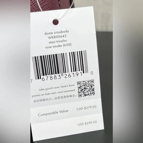 Kate Spade In Rose Smoke ( Burgandy & Pink ) Crossbody Bag Set. - Picture 11 of 11